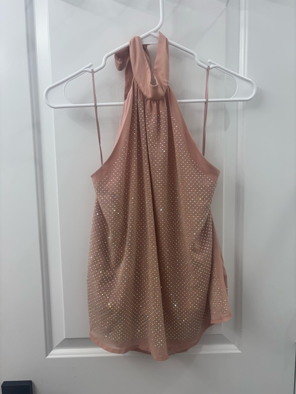 Anthropologie halter sequin backless top